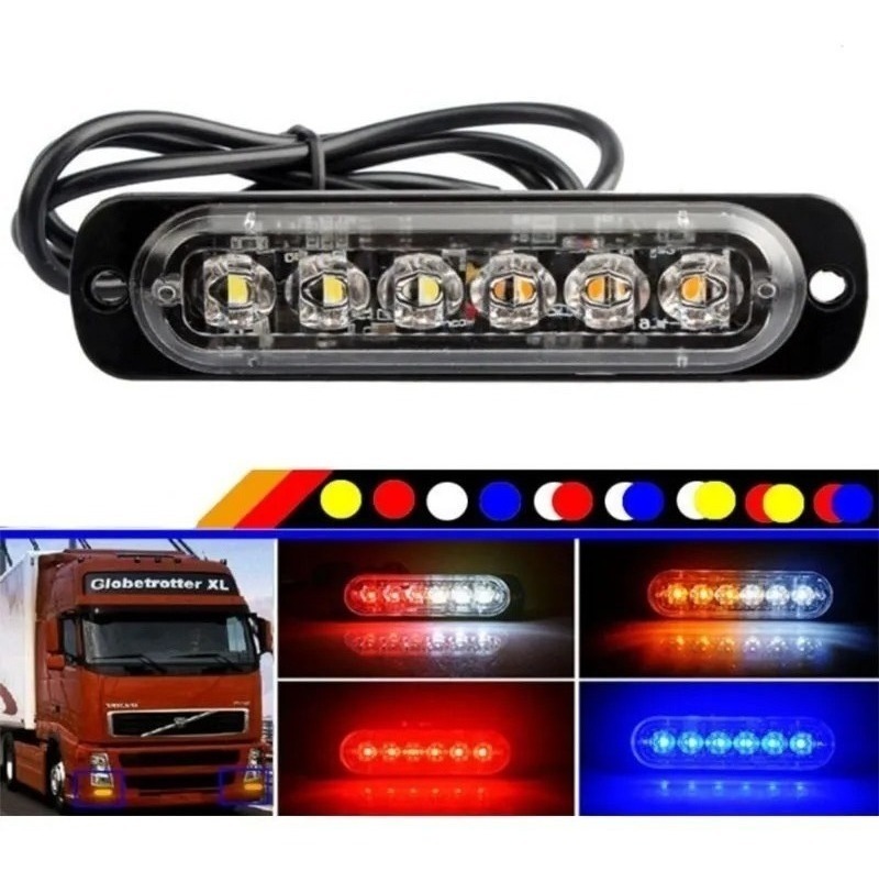 2pcs Lateral Led Light Bar Strobe Scout Patrol 18 Função - Imagem 11