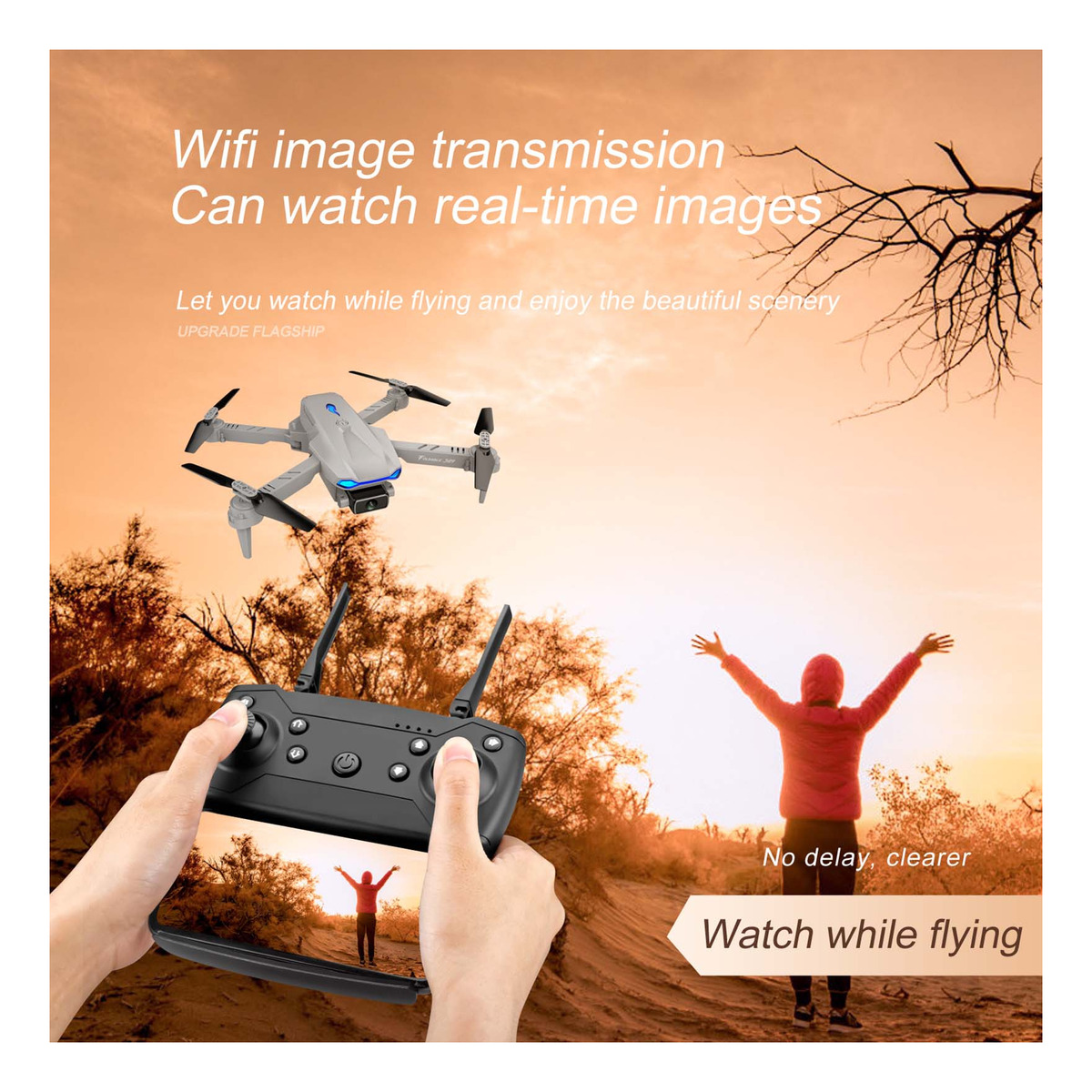 S89 Rc Drone Com Câmera 4k Wifi Fpv Dual Camera Drone Mini - Imagem 7