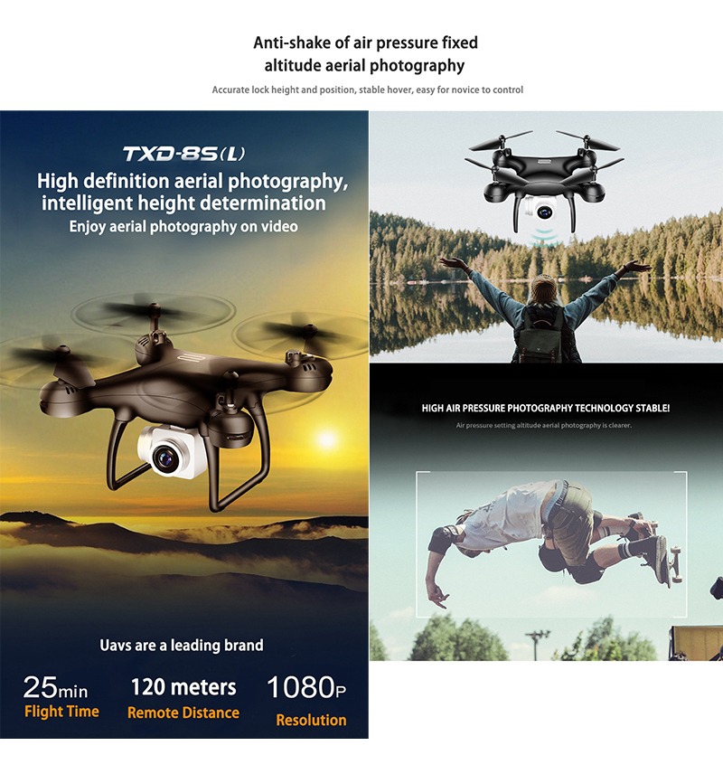 Quadcopter Txd-8l 4k, Drone Com Câmera 1080p - Imagem 7