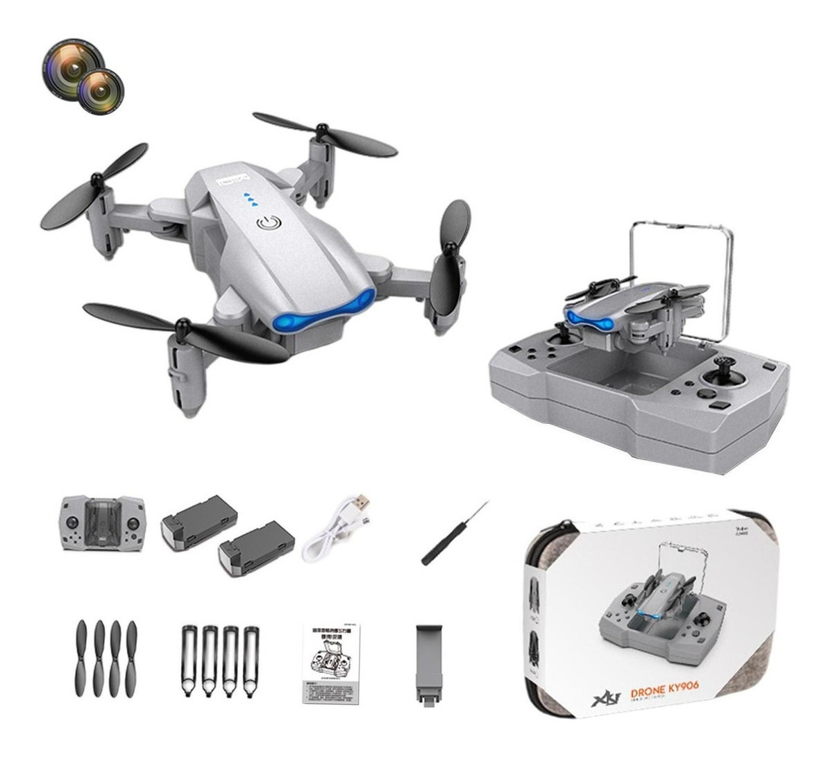 Ky906 Mini Drone 4k Altitude Hold Rc Helicóptero - Imagem 32