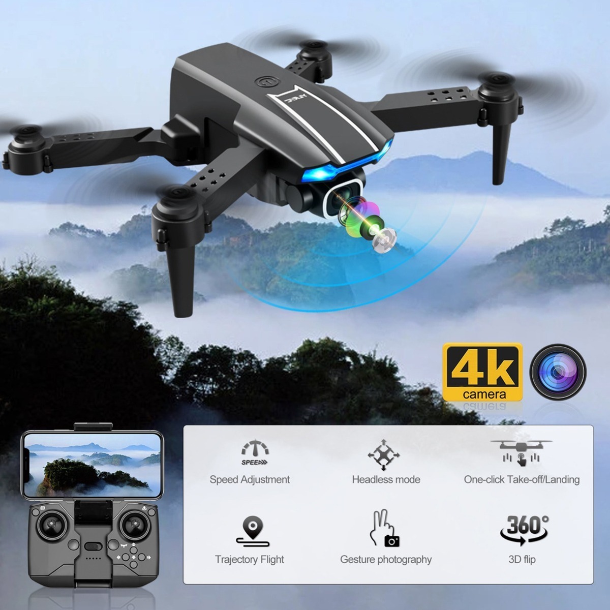 Mini Drone Barato Com Camera Helicóptero Brinquedo Infantil - Imagem 10