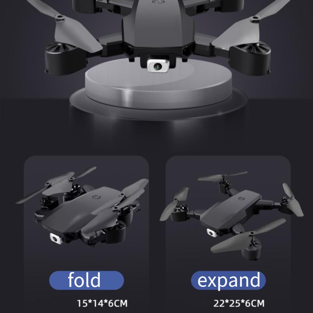 Câmera Dupla Profissional 1080p Mini Drone Barato - Imagem 3