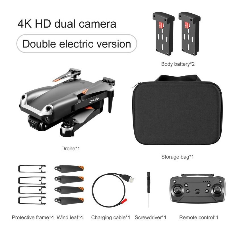 K99 Max Drone Wifi 4k Hd Câmera Dupla Fotografia Aérea Dron