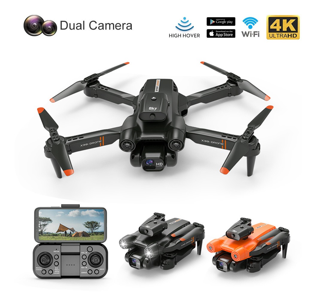 Mini Drone 4k Câmera Dupla X39 Professional 2 Baterias
