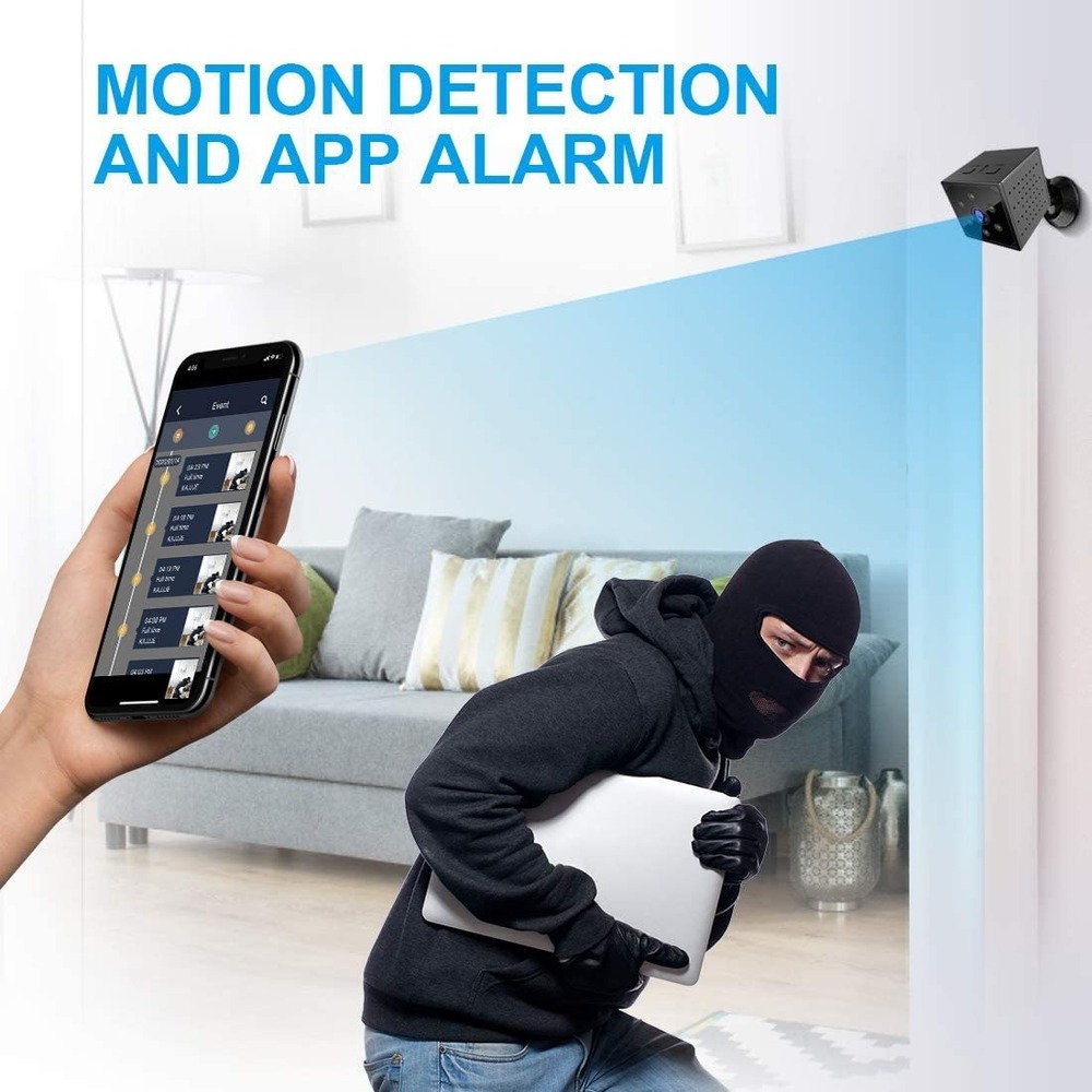 4k Night Vision Wifi Câmera Segurança Sem Fio Mini Filmadora - Imagem 4