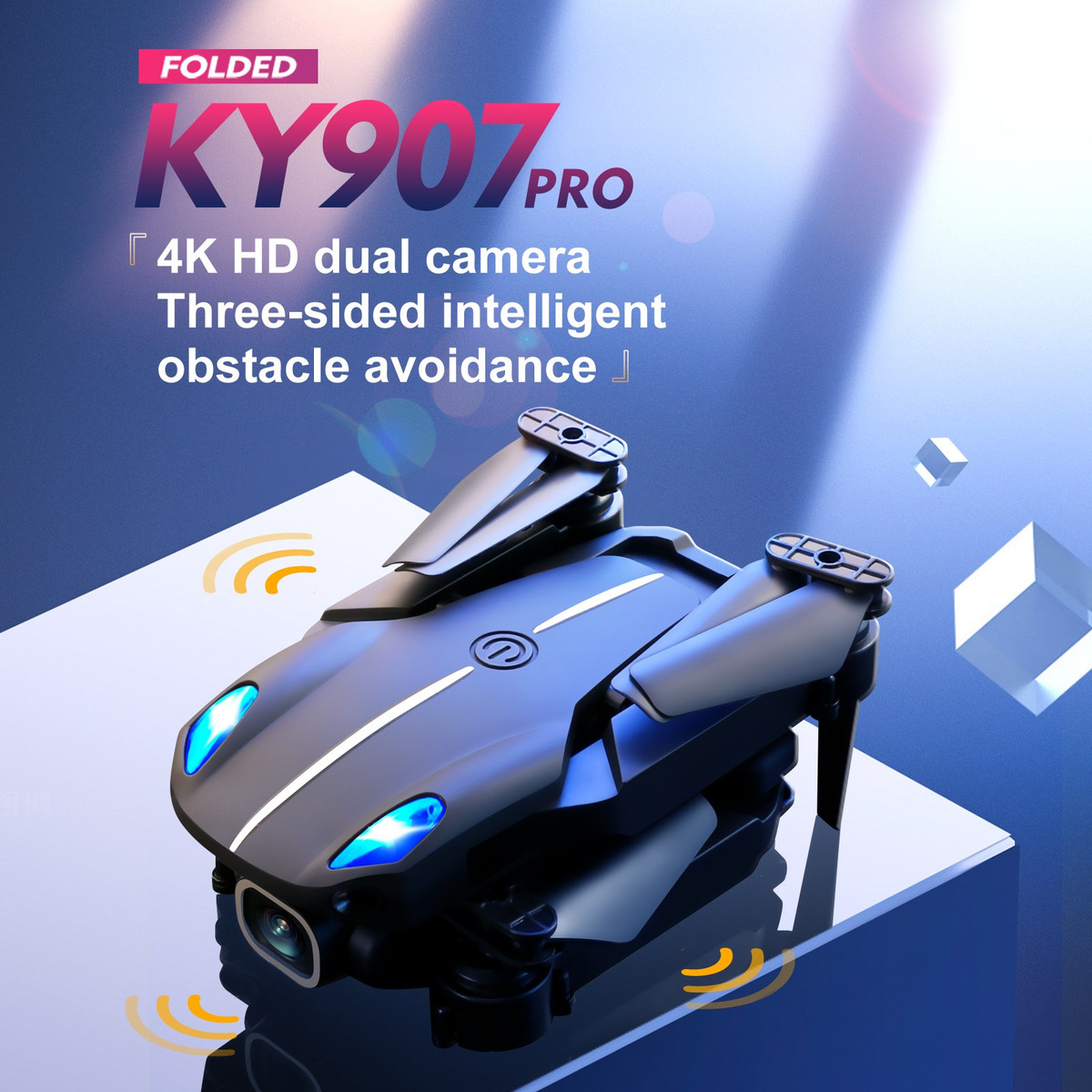 Ky907 50° Zoom Stunt Obstacle Avoidance Aeronave 3 Bateria - Imagem 12