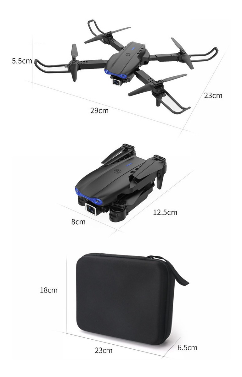 Câmera Profissional Do Zangão K3 4k Wifi Fpv+2 Baterias - Imagem 7