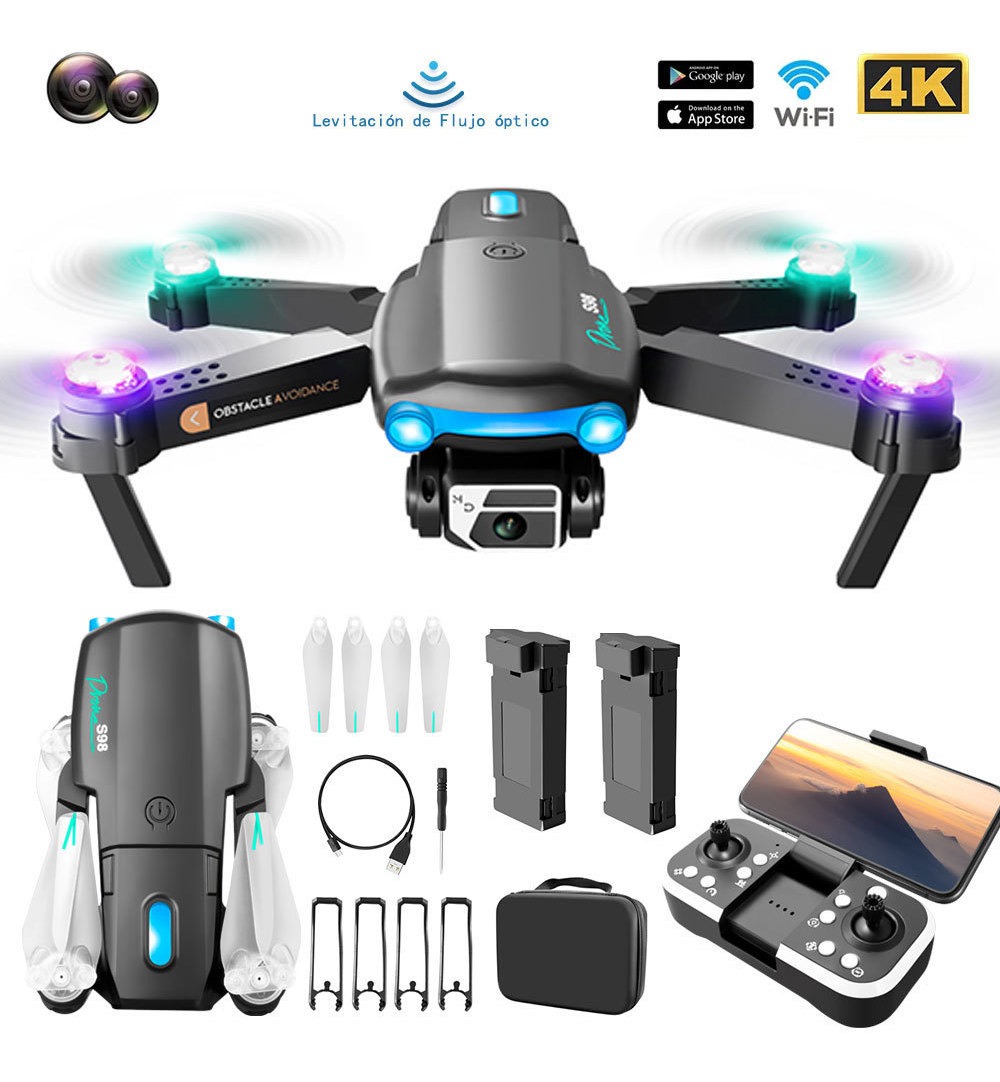 Mini Drones Com Câmera Hd Lâmina De Vento Brinquedo Leve