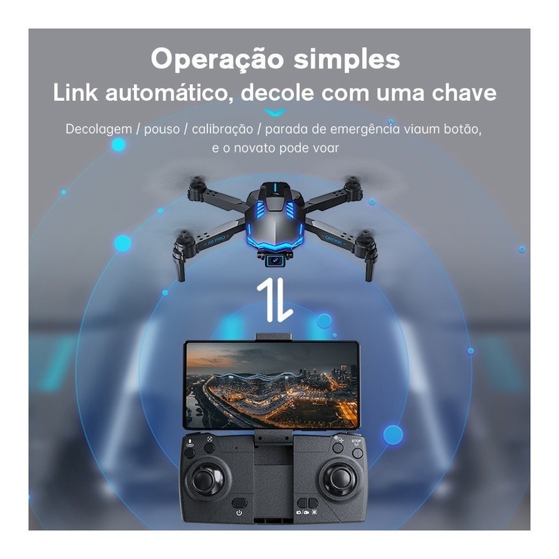 Mini Drones Profissionais Com Câmera 4k Wifi Fpv Evitação - Imagem 4