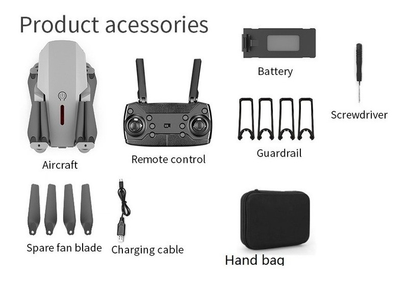 E88 4k Dual Camera Mini Drone De Controle Remoto Dobrável - Imagem 10