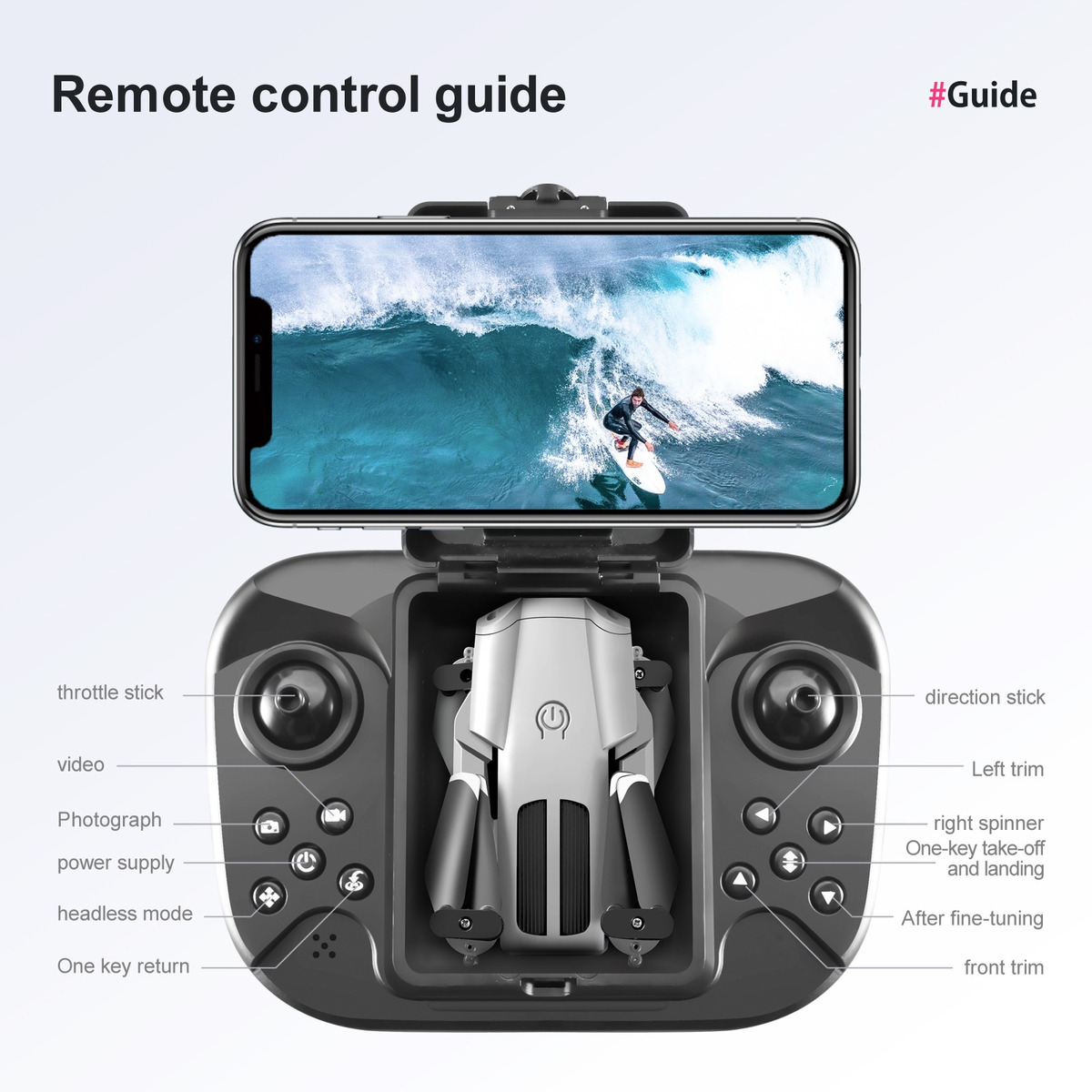 Mini Drone Dobrável De Quatro Eixos S95 - Imagem 9