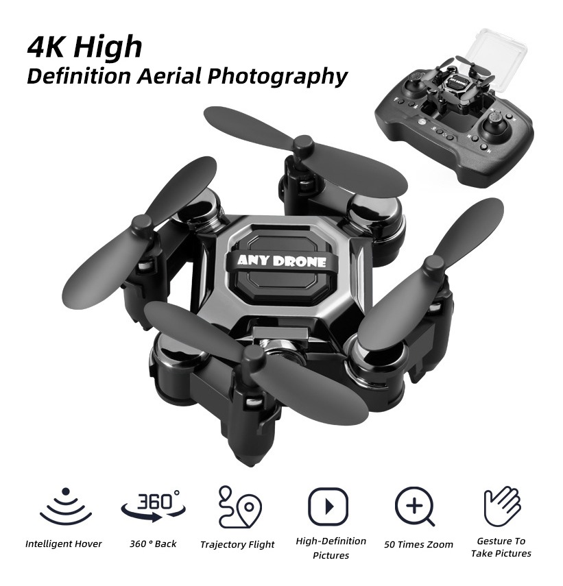 Mini Drone 4k Pequeno Uav Drones Aéreos Smart Hover 50x Zoom - Imagem 8