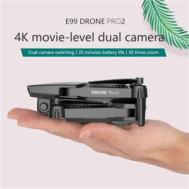 Mini Drone E99 Pro2 Rc 1080p Hd Câmera 2 Baterias - Imagem 2