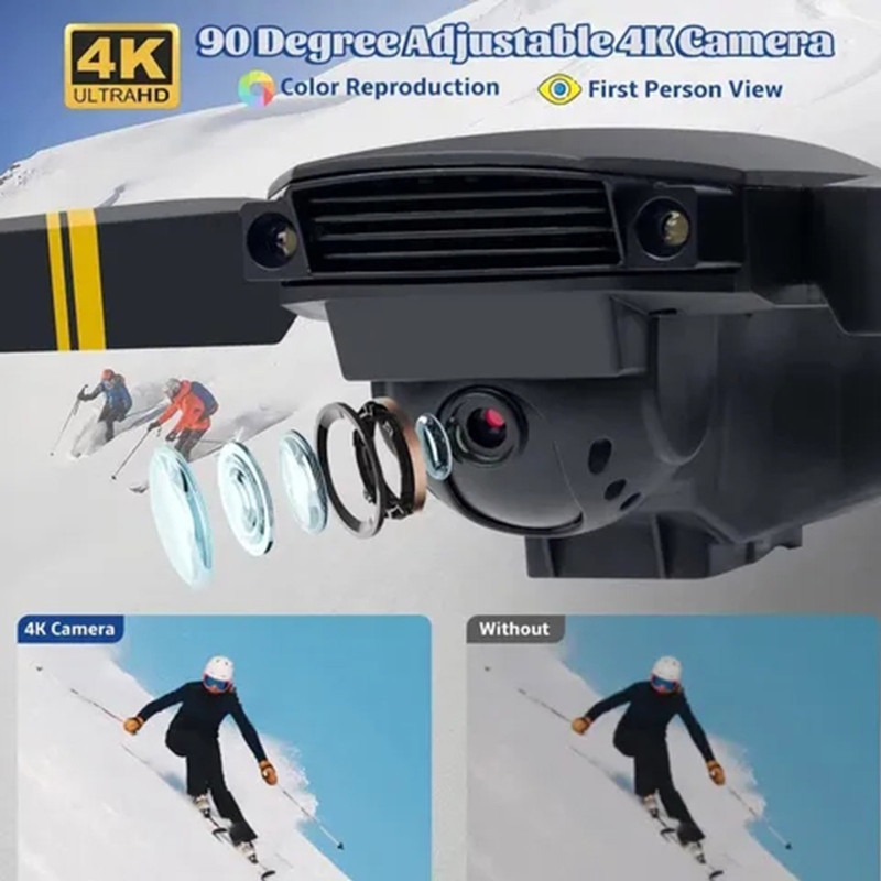 Drone E58 Com Câmera Dupla Hd+ 3 Baterias - Imagem 3