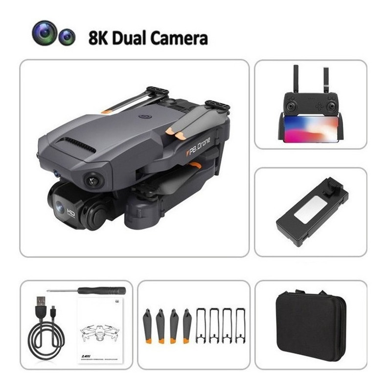 Drone Profissional Ultra Hd 8k Wifi Drone De Câmera Dupla - Imagem 2