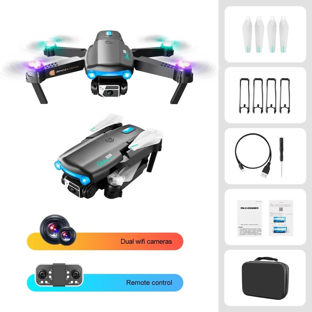 Drone Quadcopter 4k Hd Wifi Fpv 1080p Câmera Com Luzes Led - Imagem 10