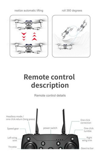 Mini Drone Com Câmera Para Filmagens Amadoras Single Len - Imagem 6