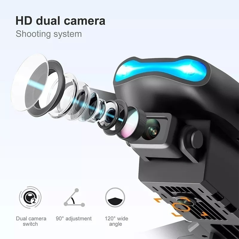 E99 Pro Drone 4k Câmera Dupla Edição Para Evitar Obstáculos - Imagem 3