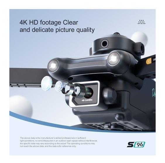 Drone De Câmera Profissional 4k Com Fluxo Óptico Altura Fixa - Imagem 5
