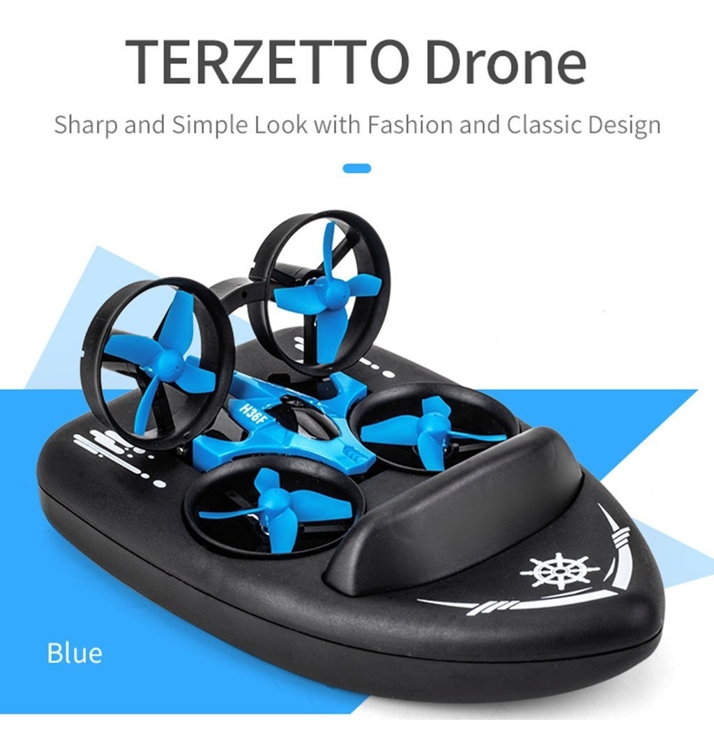 Brinquedos De Avião Rc Hovercraft Land, Land And Air 3 Em 1, - Imagem 7