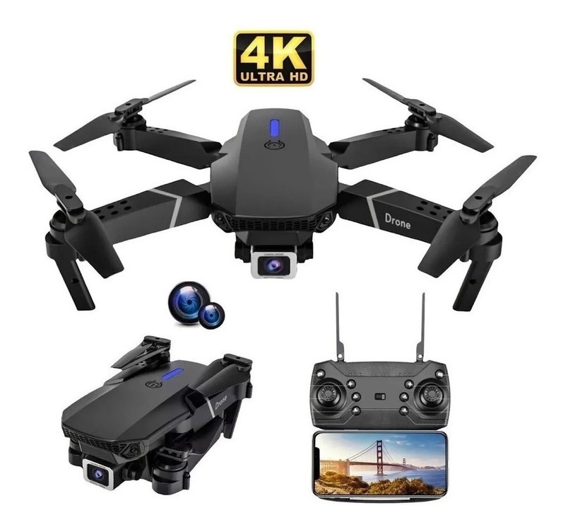 E88 4k Dual Camera Mini Drone De Controle Remoto Dobrável - Imagem 11