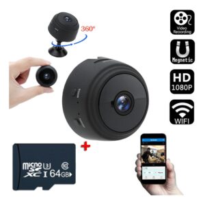 Mini Câmera 1080p Hd Visão Noturna Detecta Movimento Micr