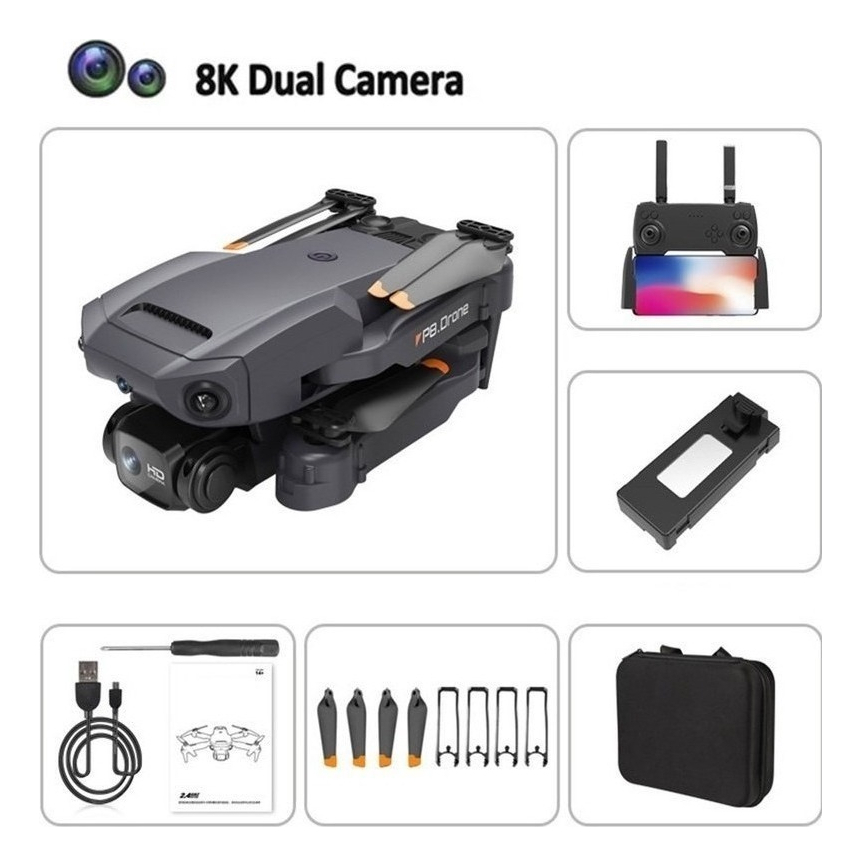 Drone Profissional Ultra Hd 8k Wifi Com Câmera Dupla - Imagem 2
