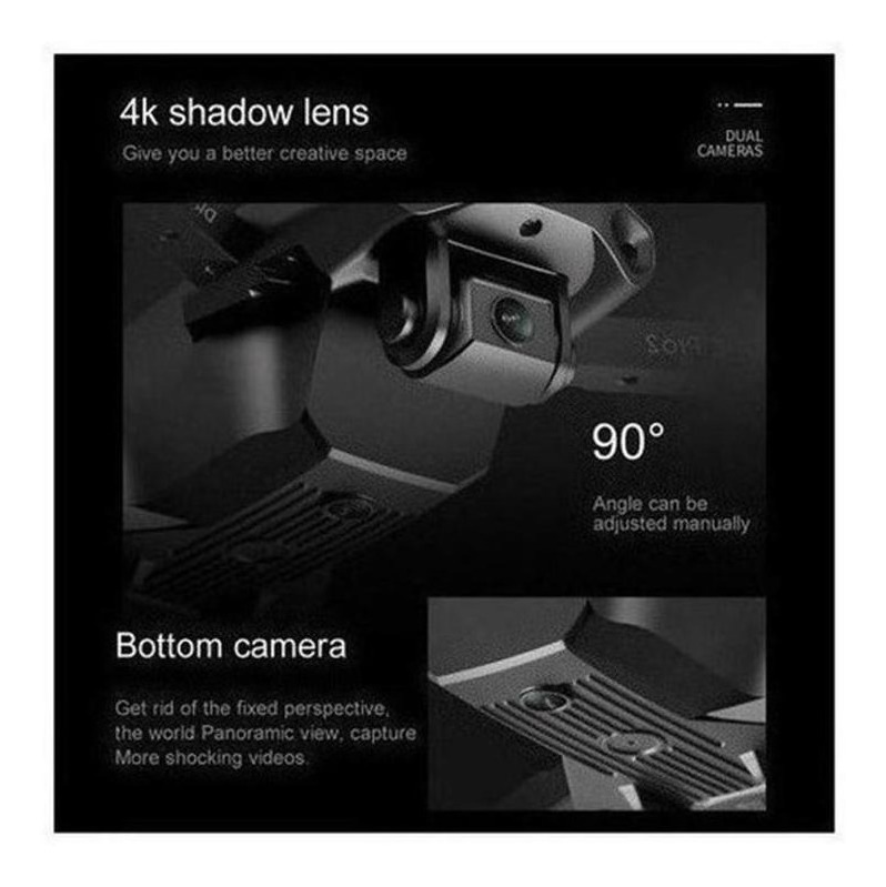 Mini Drone E99 Pro2 Professional 4k Câmera Dupla 3 Baterias - Imagem 8