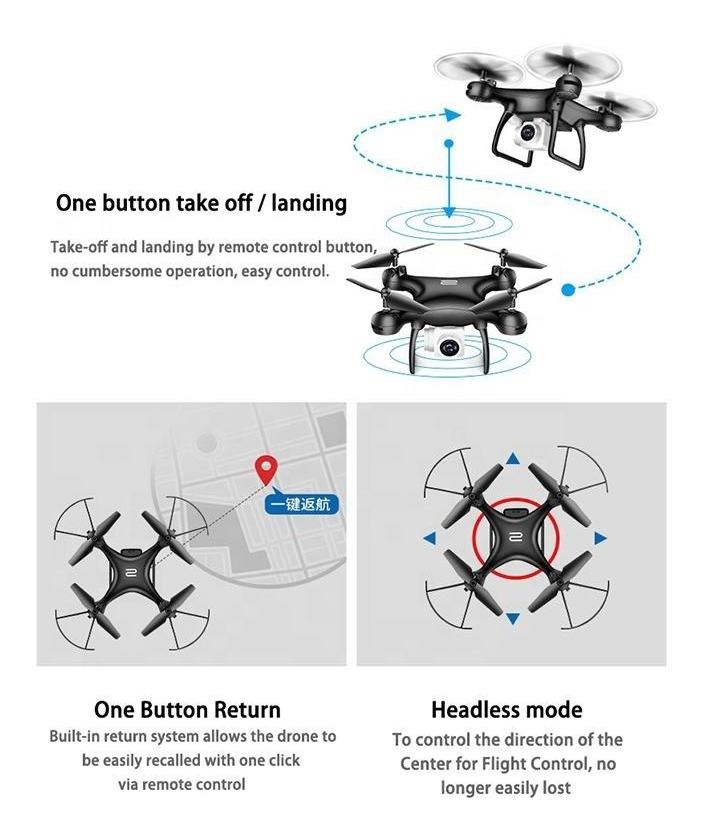 Quadcopter Txd-8l 4k, Drone Com Câmera 1080p - Imagem 3
