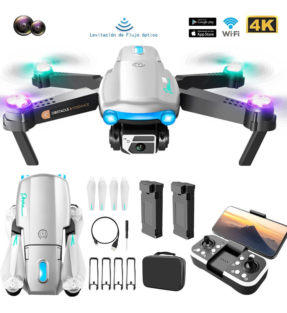 Mini Drones Com Câmera Hd Lâmina De Vento Brinquedo Leve - Imagem 9