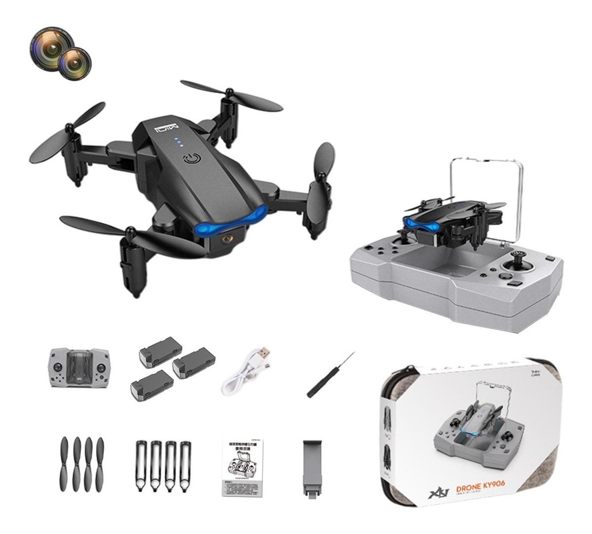 Ky906 Mini Drone 4k Altitude Hold Rc Helicóptero - Imagem 12