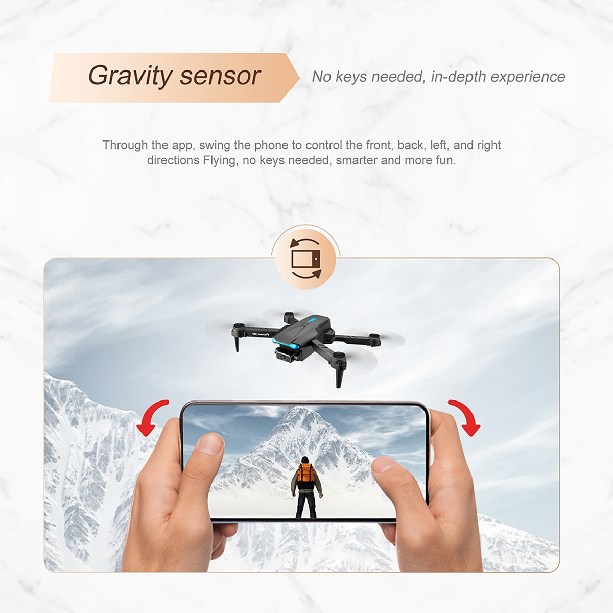 Ylr/c S89 4k Hd Câmera Única 2.4ghz Dobrável Rc Drone Com - Imagem 5