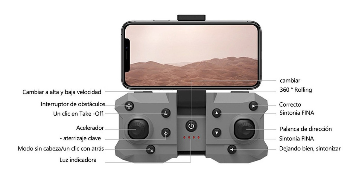 Mini Dobra Drone K6 Profissional Doble Camara 4k+3 Baterias - Imagem 2