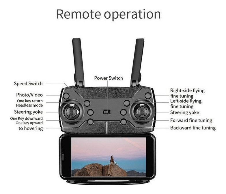Câmera Drone E88 Portátil De Alta Definição 4k Com 2 Bateria - Imagem 9