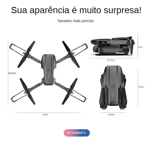 Avião De Controle Remoto Empilhado Com Luz Led, 2 Baterias - Imagem 6