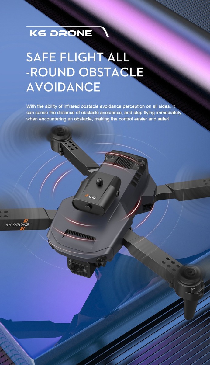 Mini Dobra Drone K6 Profissional Doble Camara 4k+3 Baterias - Imagem 9