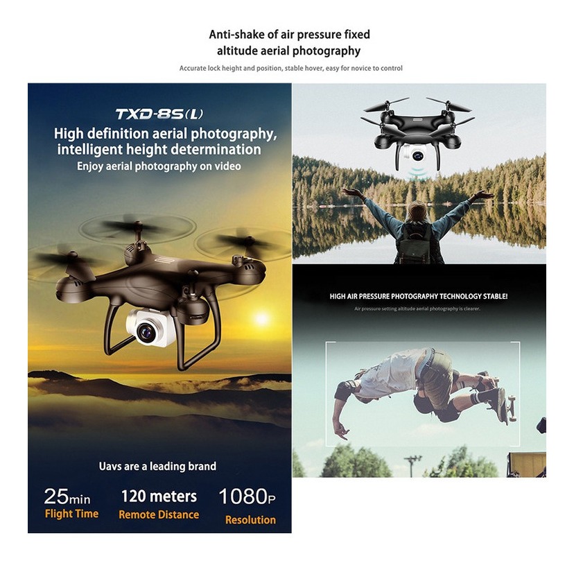 Quadcopter Txd-8l 4k, Drone Com Câmera 1080p - Imagem 5