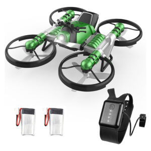Mini Drone 2 Em 1 Para Motocicleta, Deformação Verde