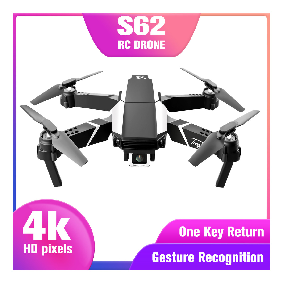 S62 Rc Drone Com Câmera 4k Wifi Fpv Dual Camera Drone Mini - Imagem 4
