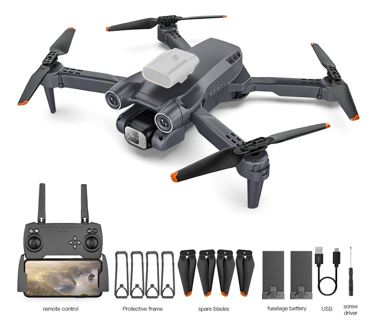 Rc Drone Com Câmera 4k Câmera Dupla Rc Quadcopter - Imagem 8