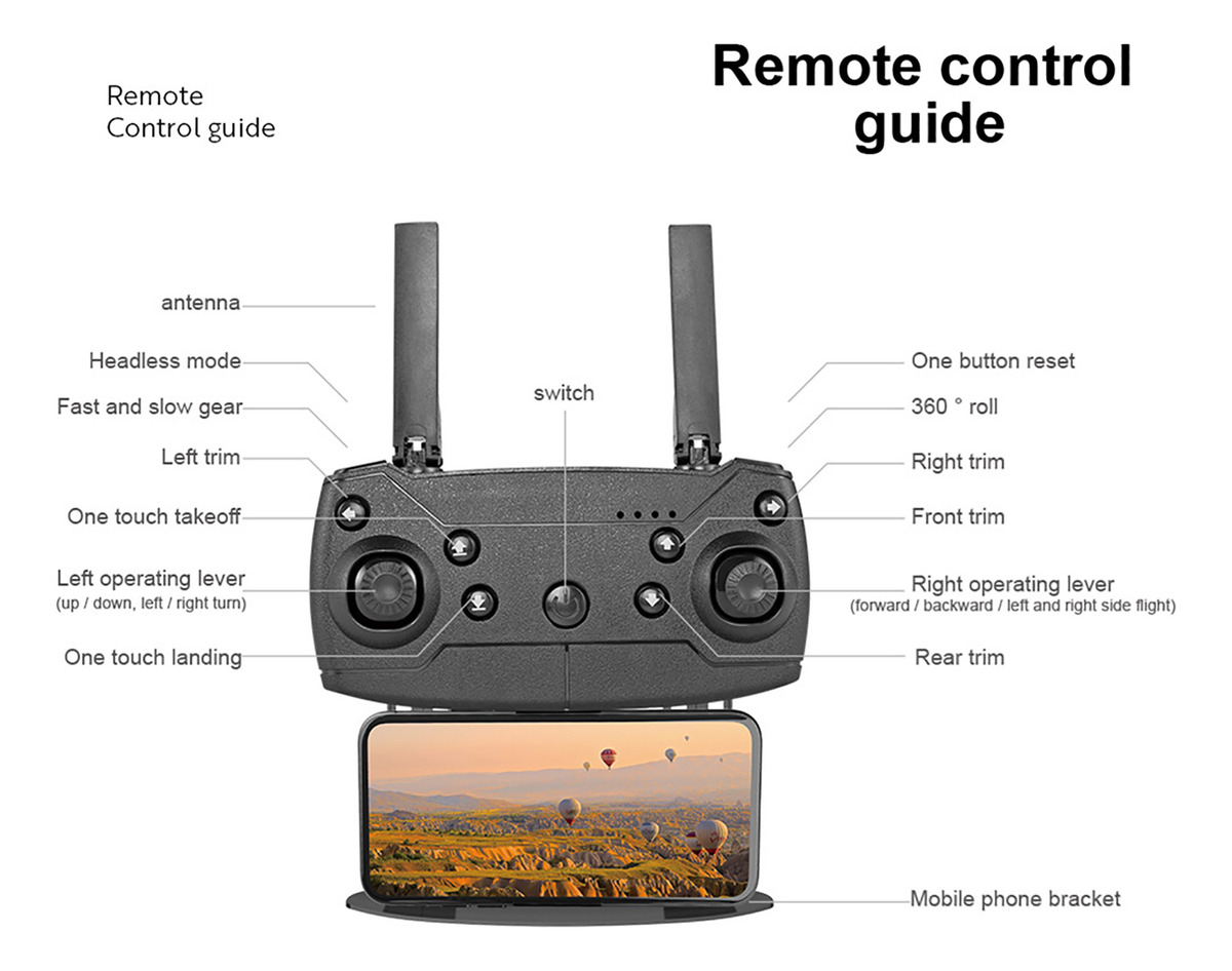 Câmera Wlr/c 4k Dual Hd Fpv 2,4 Ghz 4ch Rc Quadcopter Com 3 - Imagem 8