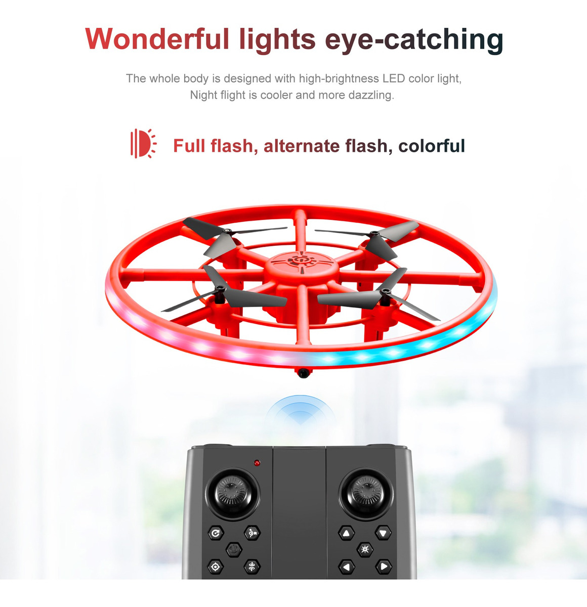 Drone De Veículo Aéreo Circular Infantil Para Evitar Obstácu - Imagem 20