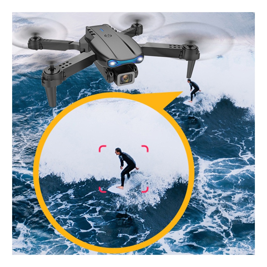 Lazhu Black Drone 4k Hd Câmera Dupla Gravação De Vídeo Mini - Imagem 6