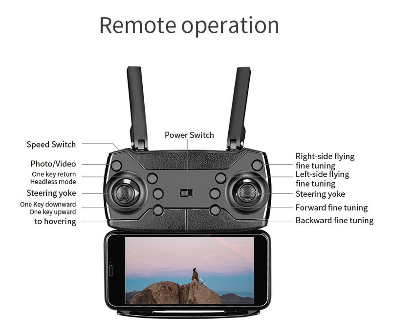 E88 4k Dual Camera Mini Drone De Controle Remoto Dobrável - Imagem 9