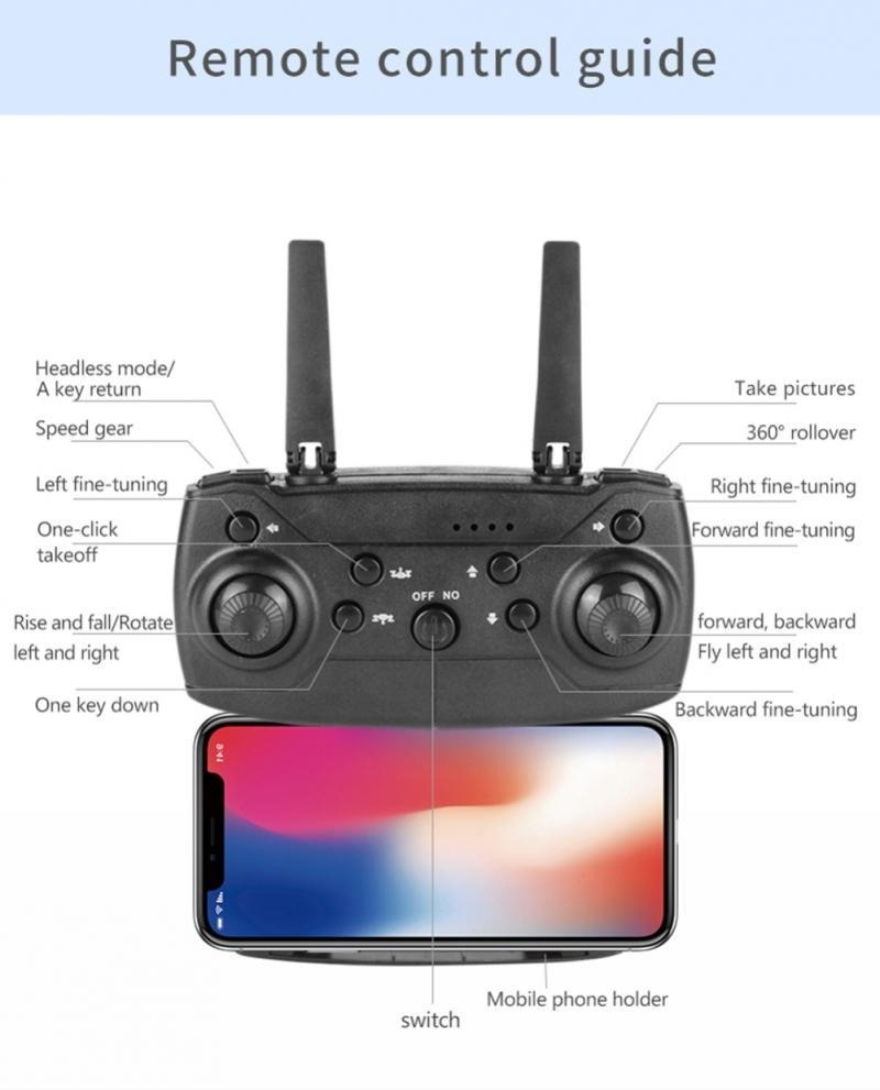 4k Ultra Hd Câmera Única Mini Drones 2 Baterias Drone - Imagem 10