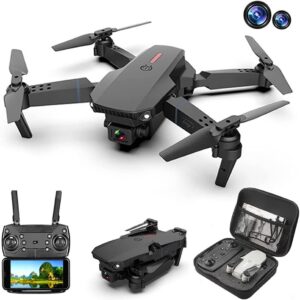 Drone E88 Com Dupla Câmera Hd Preto 2.4ghz 2 Bateria