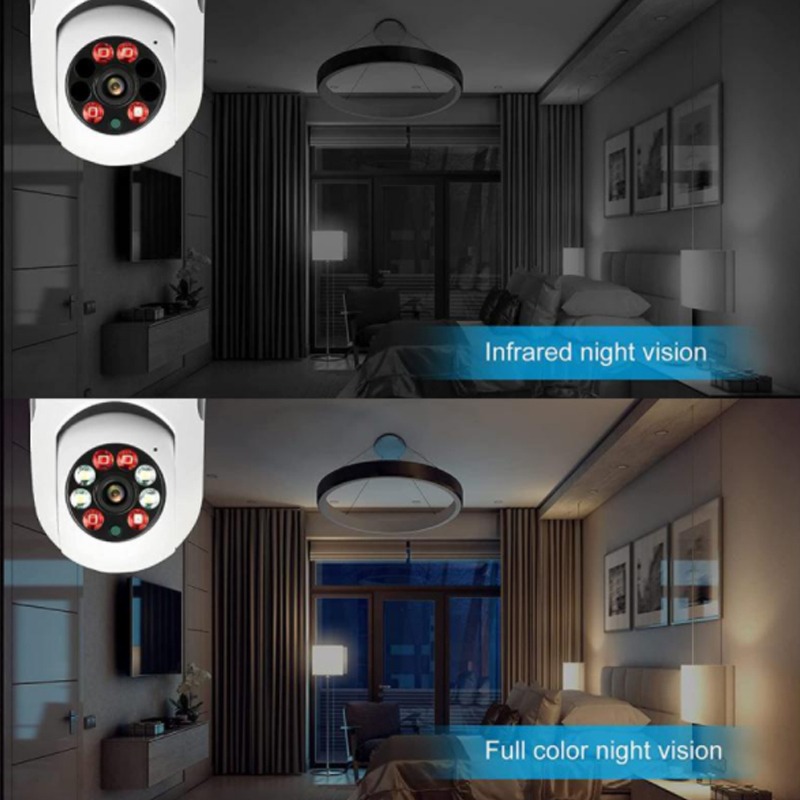 Wifi Ip Panorama Camera Bulb 2mp Visão Noturna Panorâmica - Imagem 5