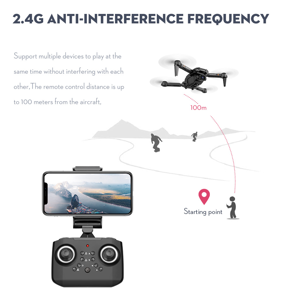 Drone Ls-xt6 Rc Com Câmera 4k Camera Track Flight - Imagem 5
