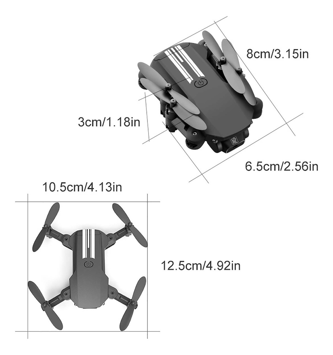 Câmera Mini Drone Rc Quadcopter 1080p De 13 Minutos De Tempo - Imagem 5