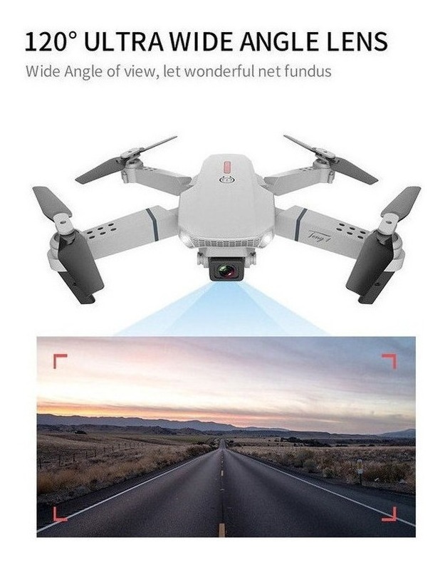 Câmera Drone E88 Portátil De Alta Definição 4k Com 2 Bateria - Imagem 5